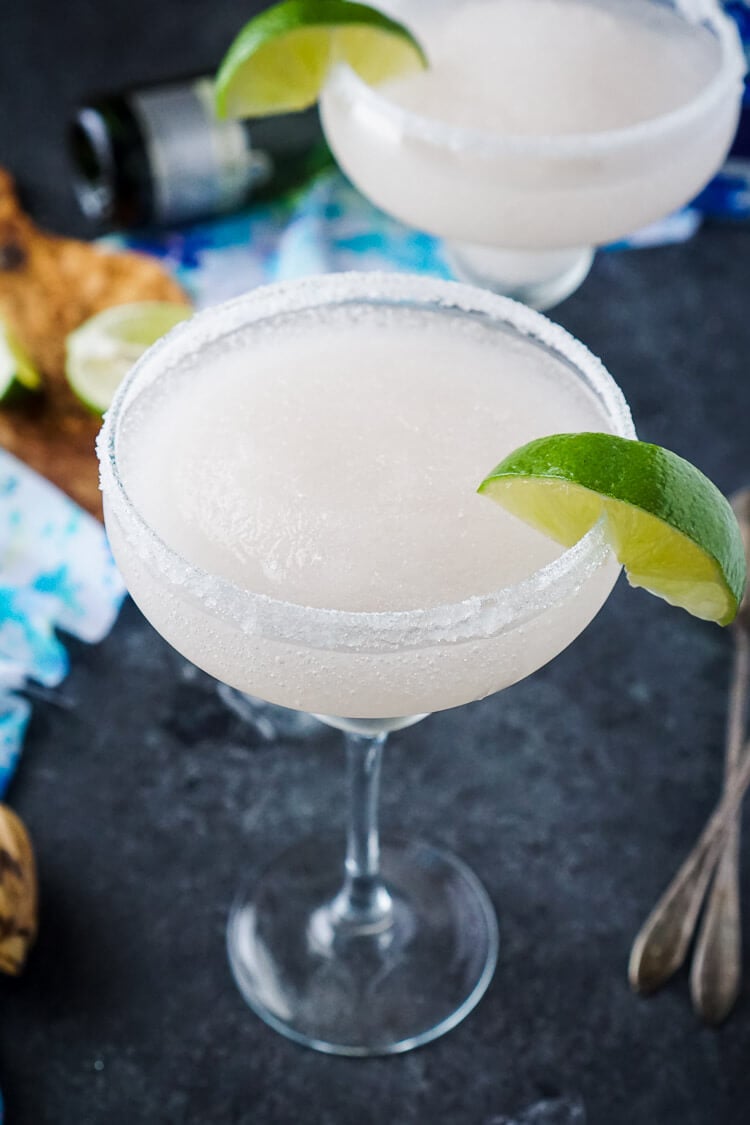 These Frozen Champagne Margaritas are a fun blend of silver tequila, bubbly champagne, limes, and ice! They're perfect for New Year's Eve, Cinco de Mayo, or any occasion where you just want a cocktail that's refreshing and delicious! 