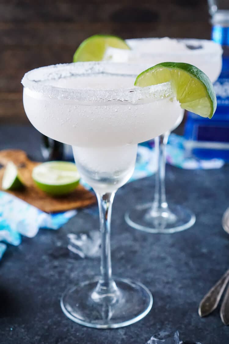 These Frozen Champagne Margaritas are a fun blend of silver tequila, bubbly champagne, limes, and ice! They're perfect for New Year's Eve, Cinco de Mayo, or any occasion where you just want a cocktail that's refreshing and delicious!