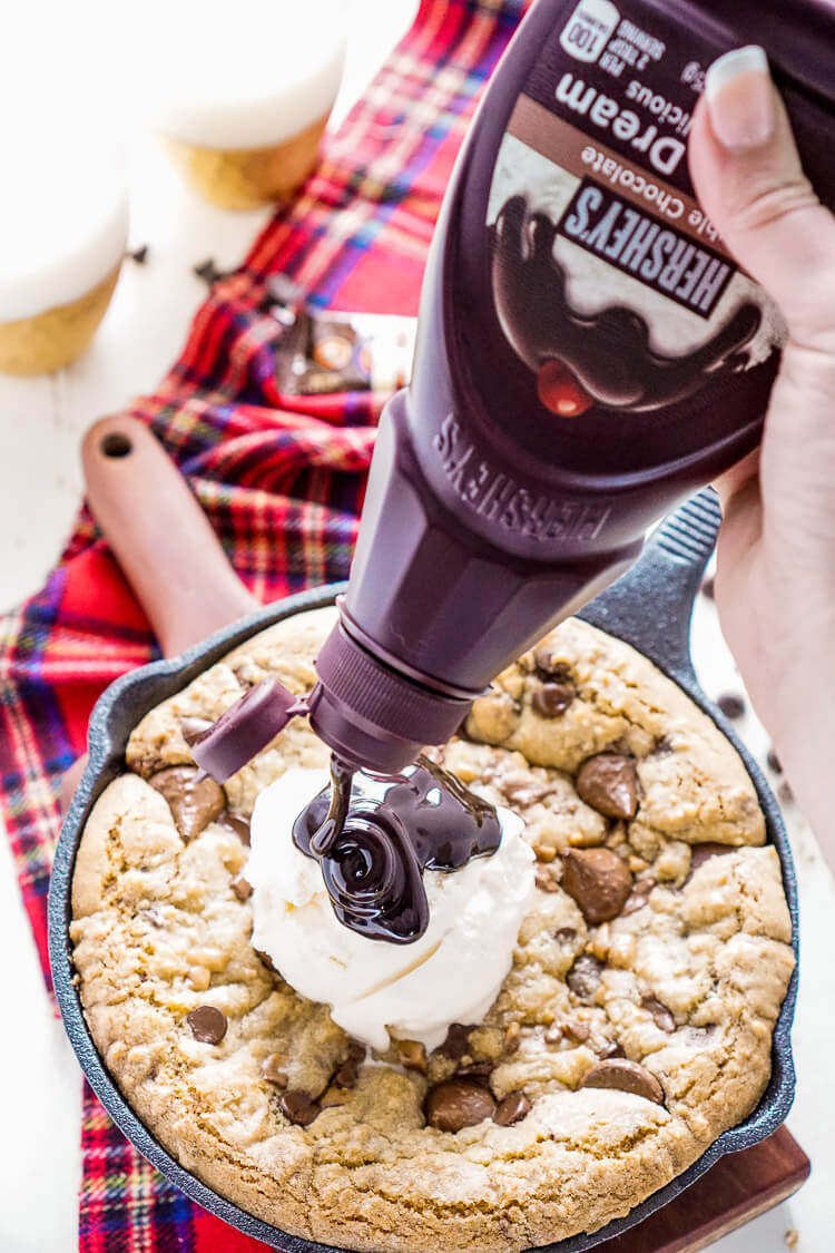 Chocolate Toffee Skillet Cookie Sugar and Soul