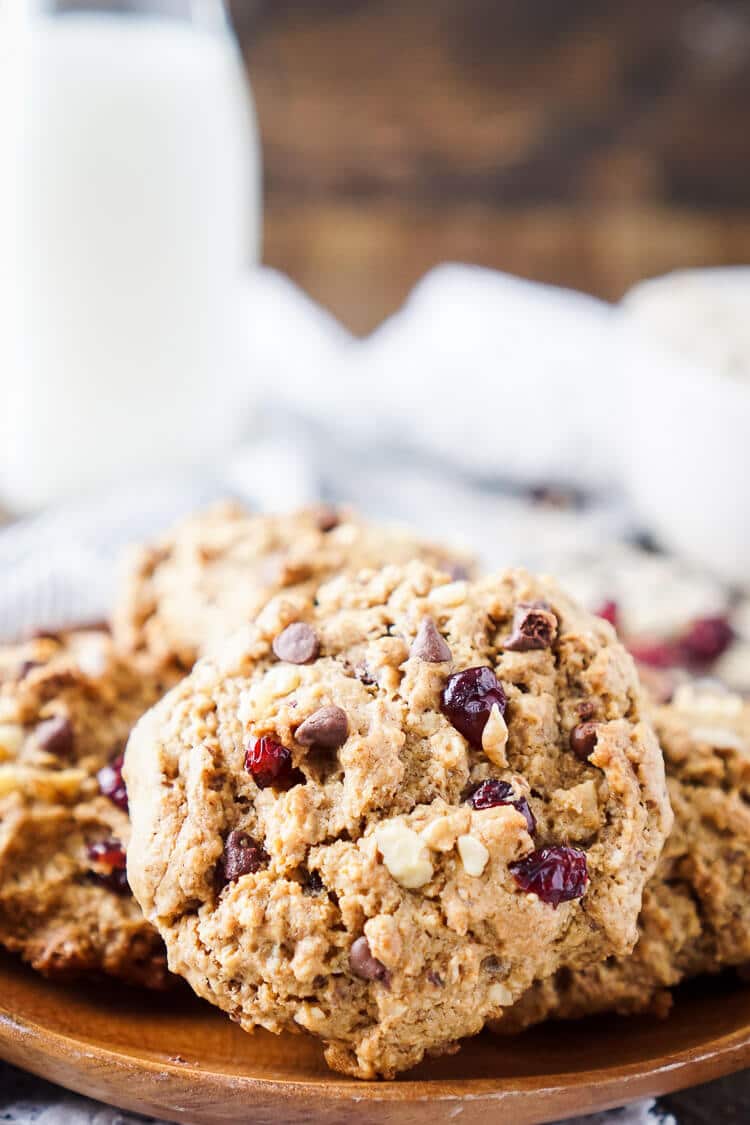 These Everything Breakfast Cookies are a hearty and wholesome way to start your day! Made with a little bit of everything, they're a tasty breakfast loaded with protein and fiber that will keep you full! There's 8g of protein and 5g of dietary fiber in each cookie!