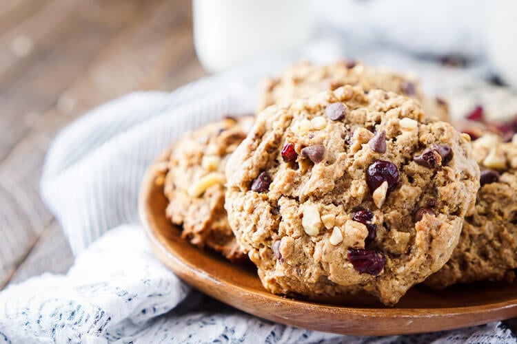 These Everything Breakfast Cookies are a hearty and wholesome way to start your day! Made with a little bit of everything, they're a tasty breakfast loaded with protein and fiber that will keep you full! There's 8g of protein and 5g of dietary fiber in each cookie!
