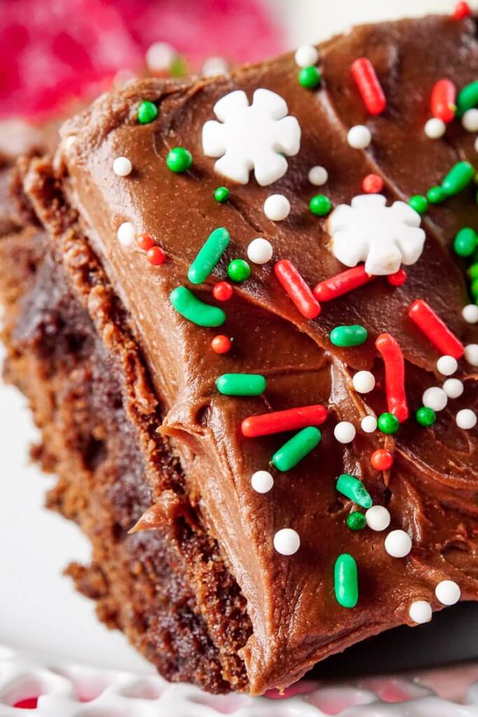 Holiday Frosted Brownies Sugar and Soul