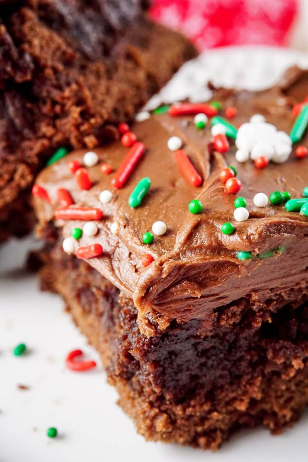 Holiday Frosted Brownies Sugar and Soul