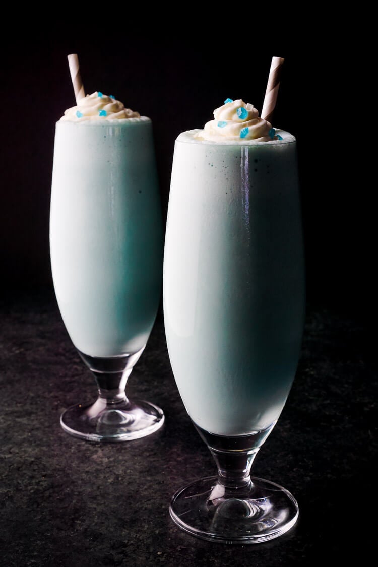 These Star Wars Blue Milkshakes are made with creamy vanilla ice cream and fresh blue milk from Tatooine. They're perfect for enjoying a Star Wars Marathon with or a great addition to a Star Wars Party! An EASY recipes that's ready in just 5 minutes!