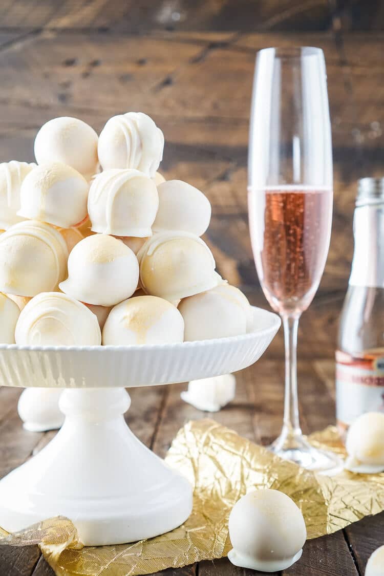 Strawberry and Champagne Cake Balls