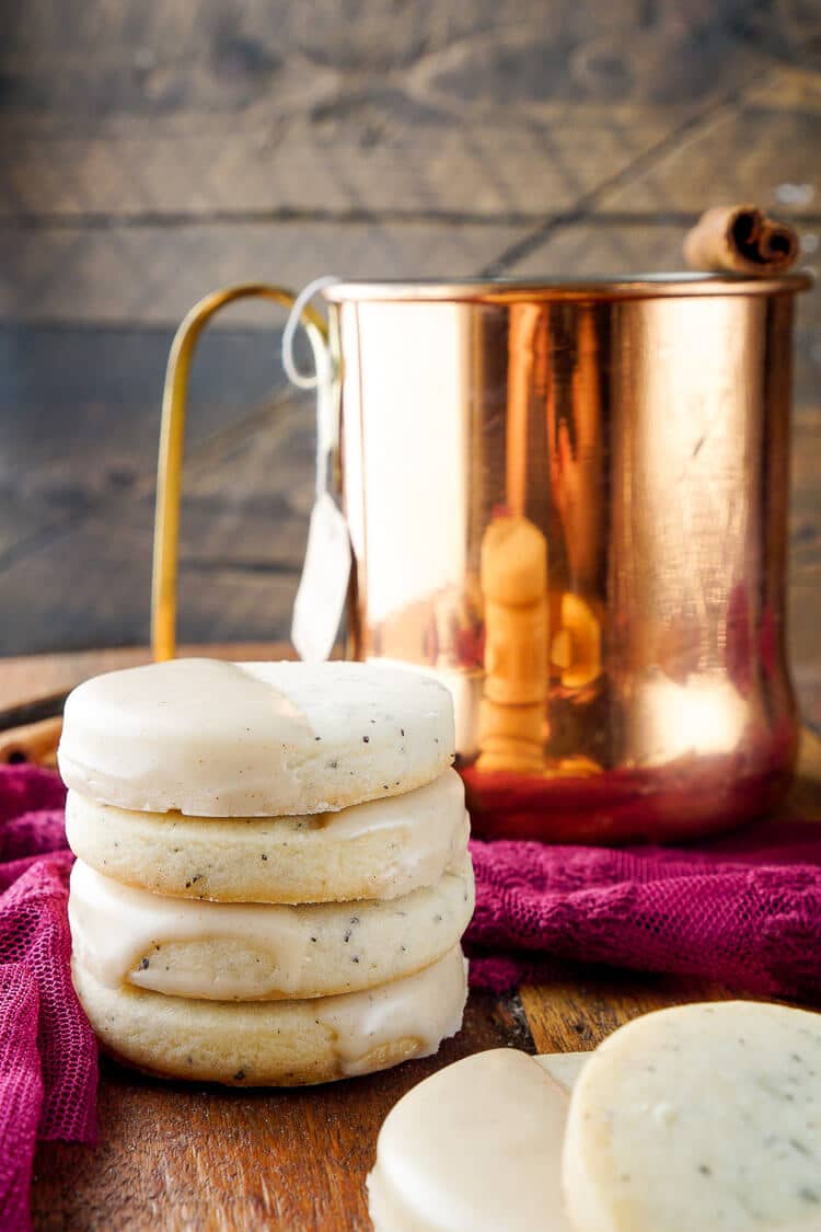 These Vanilla Chai Shortbread Cookies are simple to make with just butter, flour, sugar, and tea, they have a little spice and a whole lot of cozy!