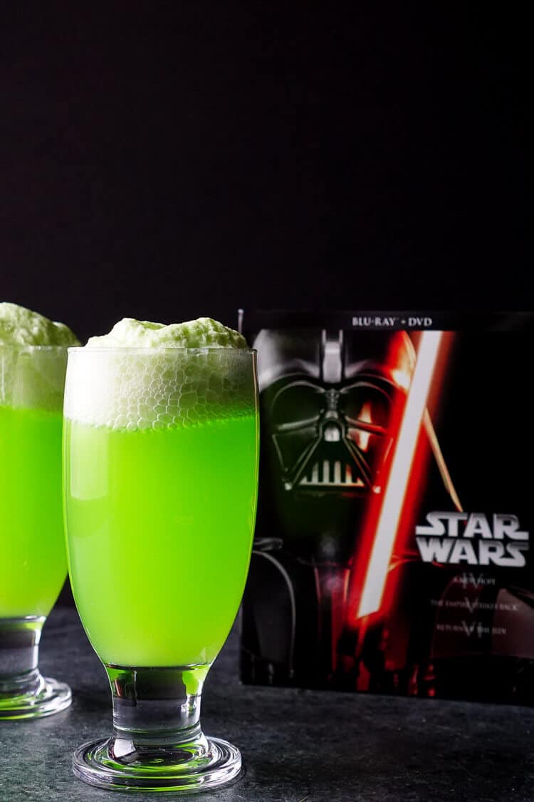 This Yoda Soda Float recipe is a simple and fun addition to any Star Wars themed party or movie night!