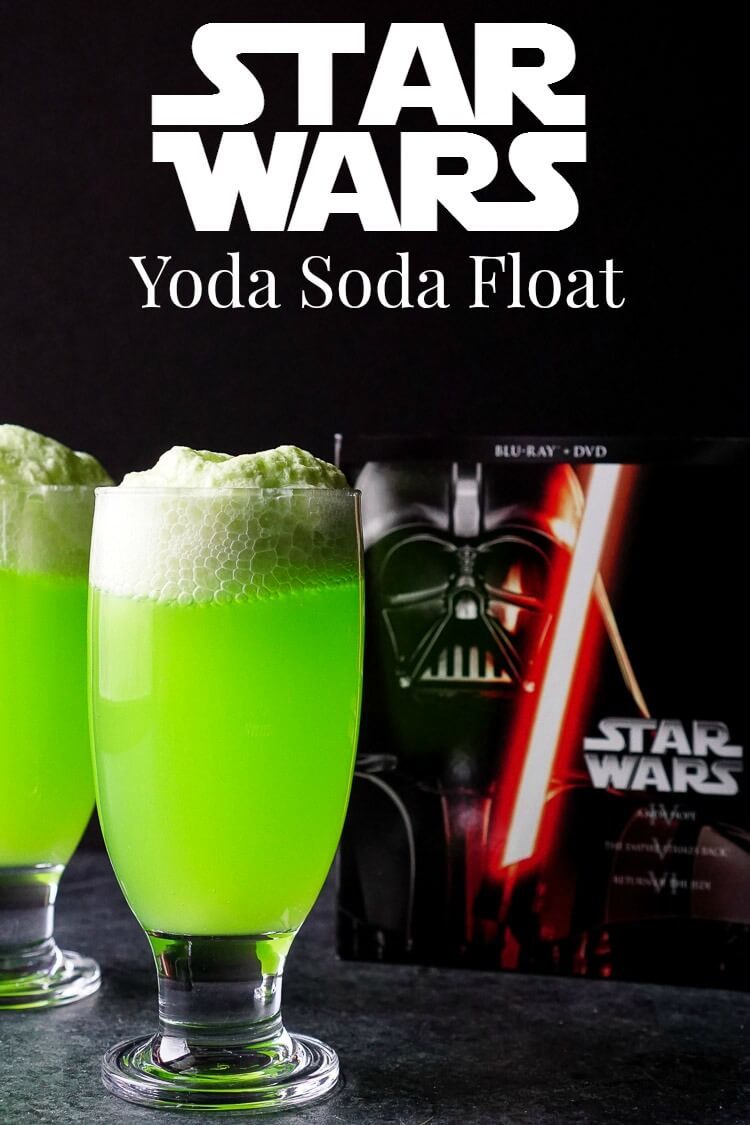 These Yoda Soda Floats are a simple and fun addition to any Star Wars themed party or movie night! via @sugarandsoulco