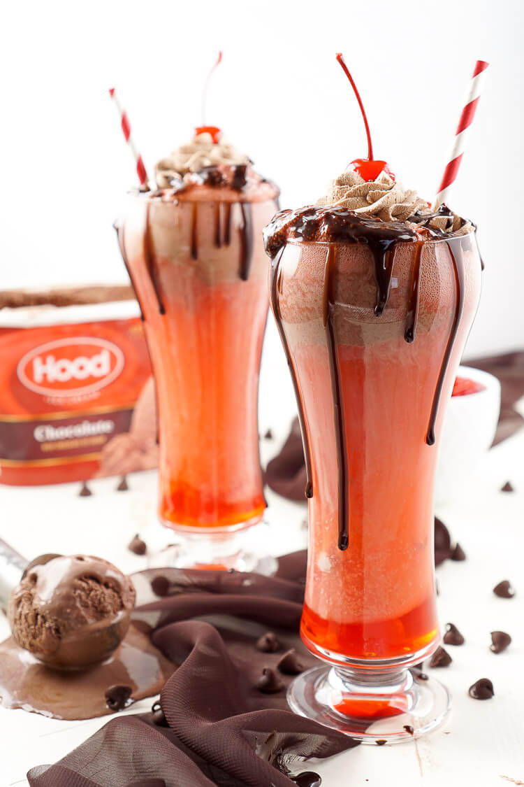 This Cherry & Chocolate Ice Cream Float recipe is inspired by Grease and such a fun flavored treat!