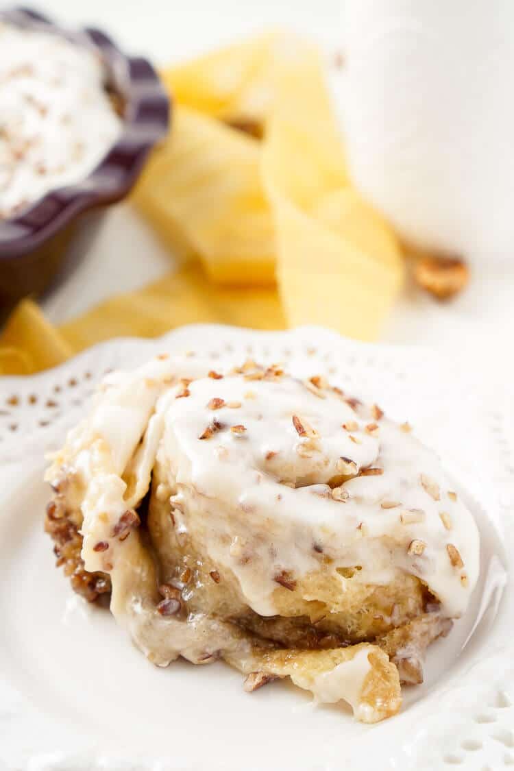 These Easy Pecan Cinnamon Rolls are everything you could hope for and more in a morning sticky bun! Made with premade crescent roll dough, this sweet breakfast treat is ready in just 45 minutes and loaded with pecans, sugar, and cinnamon!
