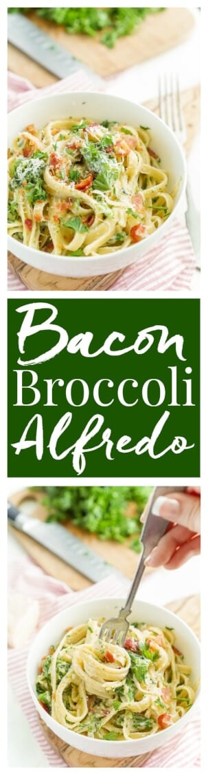 We loved this Bacon & Broccoli Fettuccine Alfredo, it was better and cheaper than going to a restaurant and the flavors are amazing! Plus it was ready in less than 30 minutes with prep time and everything! SO GOOD! I can't recommend it enough!