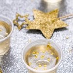 Champagne Jello shot garnished with edible stars.