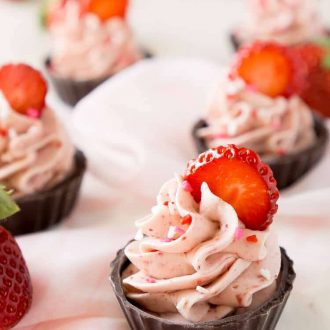 Strawberry Mousse Cups | Sugar and Soul