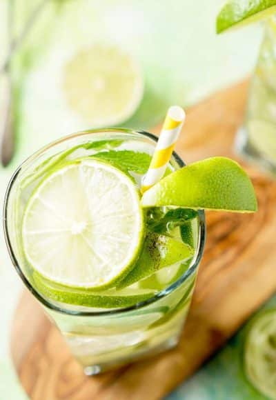 This Mojito Water is a refreshing infused water with bright limes and cool mint - make it in minutes!