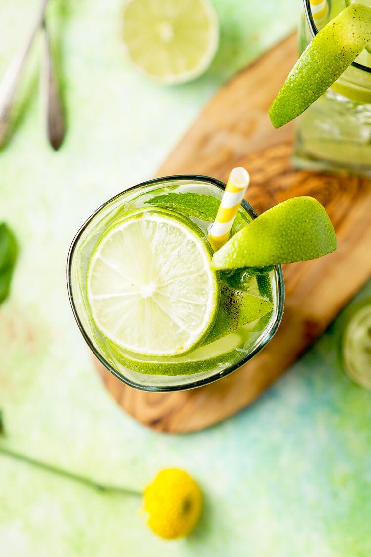 This Mojito Water is a refreshing infused water with bright limes and cool mint - make it in minutes!