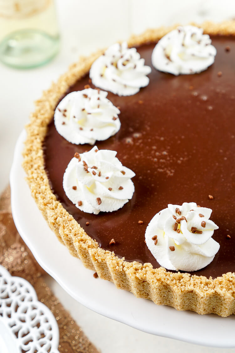 5Ingredient No Bake Milk Chocolate Tart Sugar and Soul