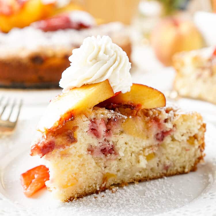 Strawberry & Peach Coffee Cake