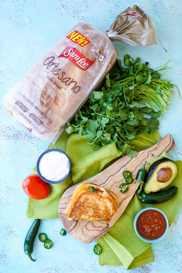 This Taco Grilled Cheese Sandwich can be customized just like a taco! The original recipe is packed with bold flavor and a little heat for a lunch or dinner that's sure to leave your mouth watering!