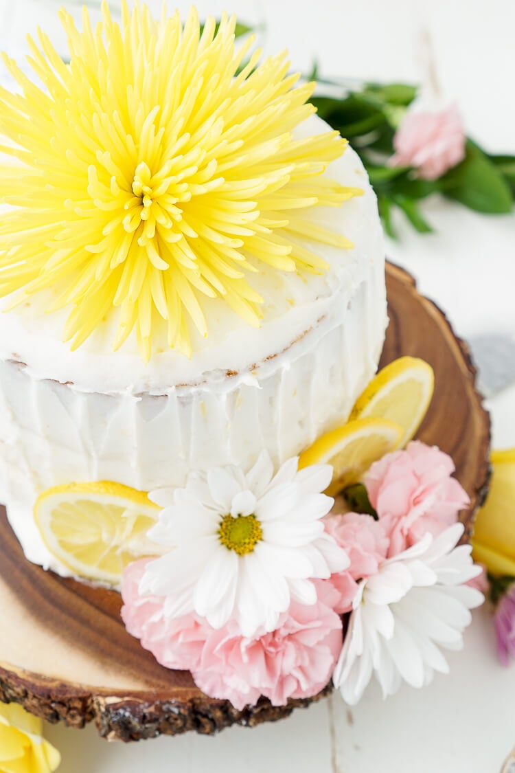 This Earl Grey Cake with Lemon Buttercream is the perfect afternoon dessert for tea lovers inspired by Alice Through the Looking Glass.