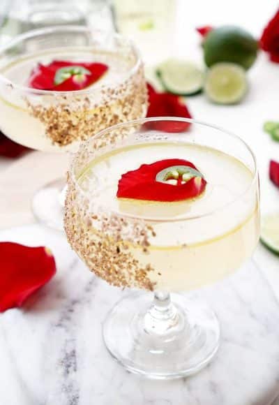 This Spicy Jalapeno Margarita Recipe is the Patrón Margarita of the Year! Expertly crafted, artfully presented, and it tastes as smooth as it looks!