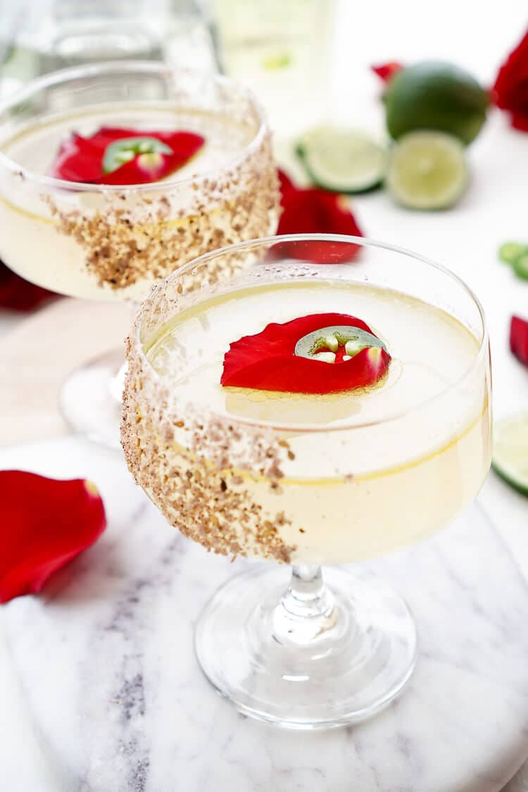 This Spicy Jalapeno Margarita Recipe is the Patrón Margarita of the Year! Expertly crafted, artfully presented, and it tastes as smooth as it looks!