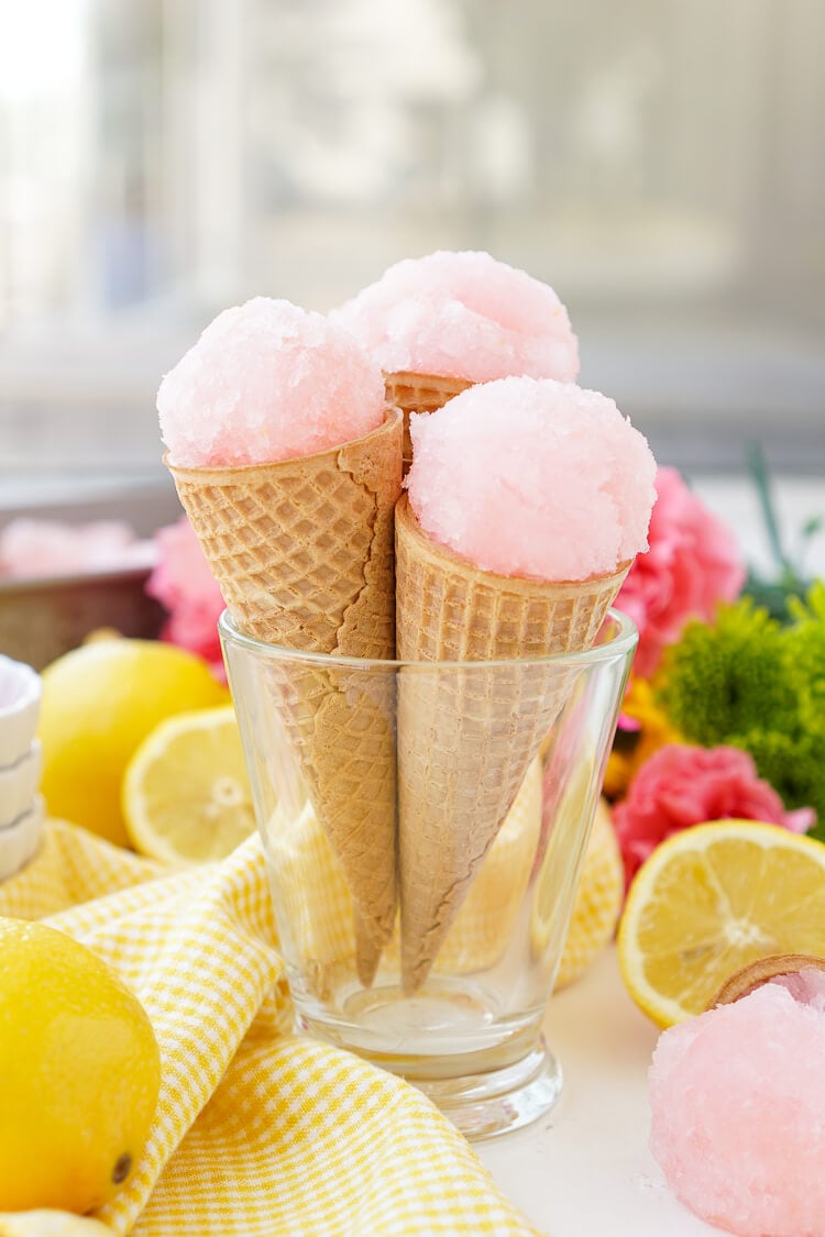 This Pink Lemonade Sorbet is a vibrant and fun no-churn summer treat. Just a little bit of hands-on work and let your freezer do the rest!