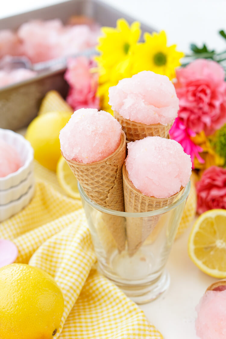 This Pink Lemonade Sorbet is a vibrant and fun no-churn summer treat. Just a little bit of hands-on work and let your freezer do the rest!