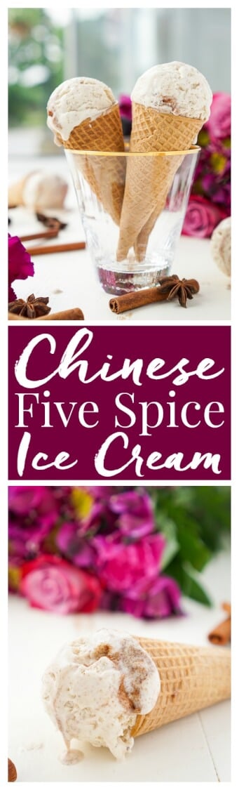 This No Churn Chinese Five Spice Ice Cream is an easy and unique dessert! It's made without an ice cream maker and the traditionally savory spices lend beautifully to the sweet cream for a summer treat your taste buds will love! via @sugarandsoulco