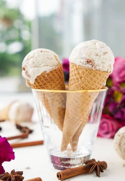 This No Churn Chinese Five Spice Ice Cream is an easy and unique dessert! It's made without an ice cream maker and the traditionally savory spices lend beautifully to the sweet cream for a summer treat your taste buds will love!