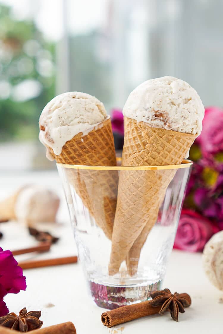 This No Churn Chinese Five Spice Ice Cream is an easy and unique dessert! It's made without an ice cream maker and the traditionally savory spices lend beautifully to the sweet cream for a summer treat your taste buds will love!