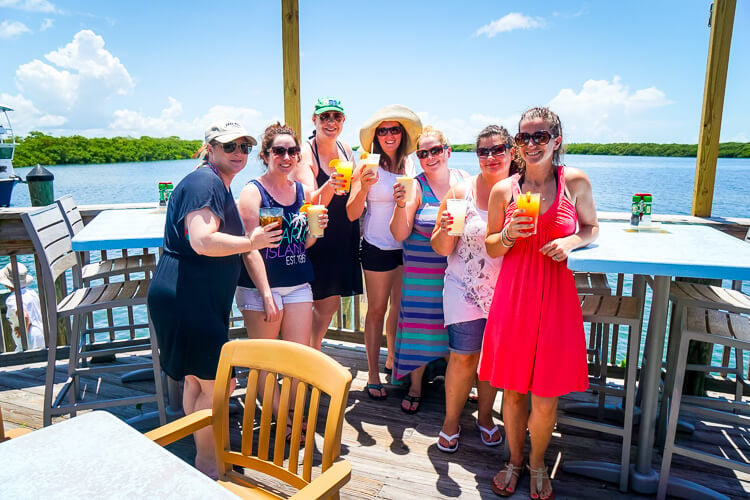 Girls at Swordfish Grill in Anna Maria Island