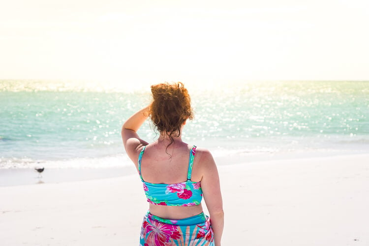 Girl on the beach in Anna Maria Island