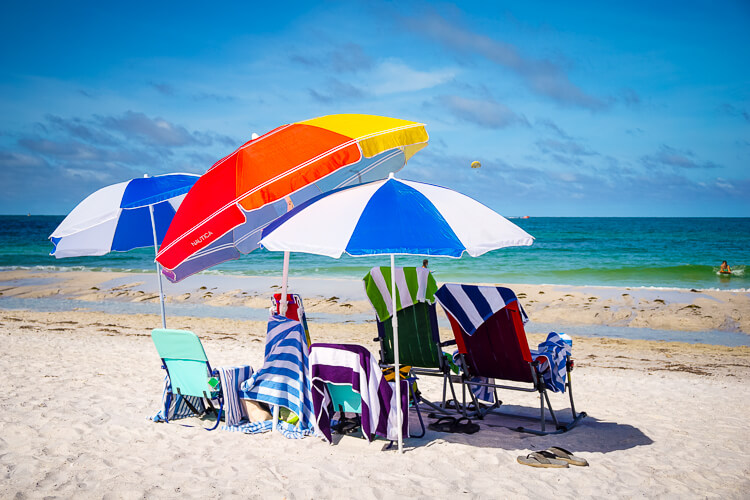 Day at the beach in Anna Maria Island