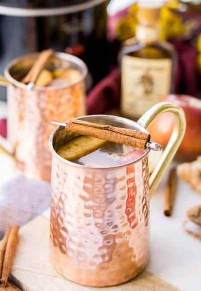 This Crock Pot Apple Cider will make entertaining a breeze this holiday season! Seasoned with cinnamon, apples, and ginger, this cider can simmer in the crock all night long! Keep the spiced rum on the side so guests have a boozy and non-alcoholic option!