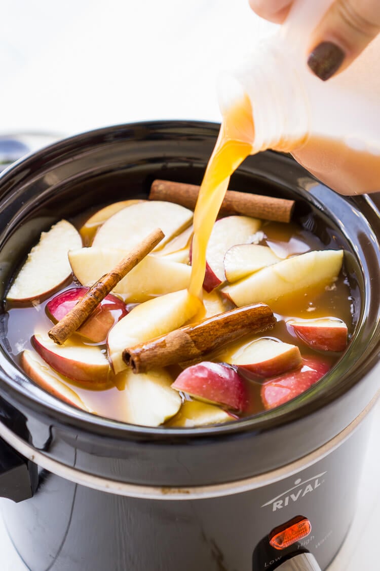This Crock Pot Ginger Rum Apple Cider will make entertaining a breeze this holiday season! Keep the rum on the side for a boozy and non-alcoholic option!