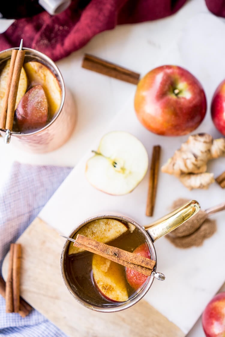 This Crock Pot Ginger Rum Apple Cider will make entertaining a breeze this holiday season! Keep the rum on the side for a boozy and non-alcoholic option!