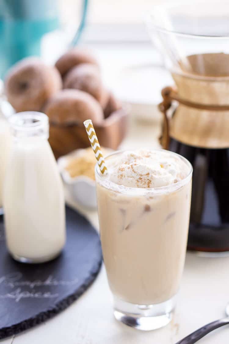 This Iced Coffee Bar is a must have at any get-together! Mix up the four homemade coffee creamer recipes so your guests can really indulge in their cup of joe!