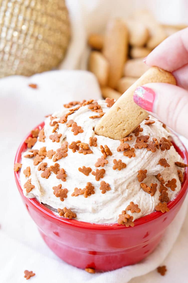 Gingerbread Cheesecake Dip is an easy and no-bake 4-ingredient dessert that's perfect when you need a festive treat in a pinch.