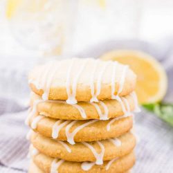 These Lemon Basil Shortbread Cookies will melt in your mouth, they're rich, sweet, and flaky. Made with butter, confectioners' sugar, flour, lemon zest, basil, and salt, they're perfect for tea, parties, or snacking!