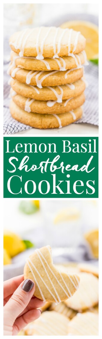 These Lemon Basil Shortbread Cookies will melt in your mouth, they're rich, sweet, and flaky. Made with butter, confectioners' sugar, flour, lemon zest, basil, and salt, they're perfect for tea, parties, or snacking! via @sugarandsoulco