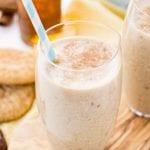 This Snickerdoodle Smoothie is a sweet way to start the morning. It's loaded up with OLLY Velvet Vanilla Nourishing Smoothie Powder, honey, oatmeal, and banana.