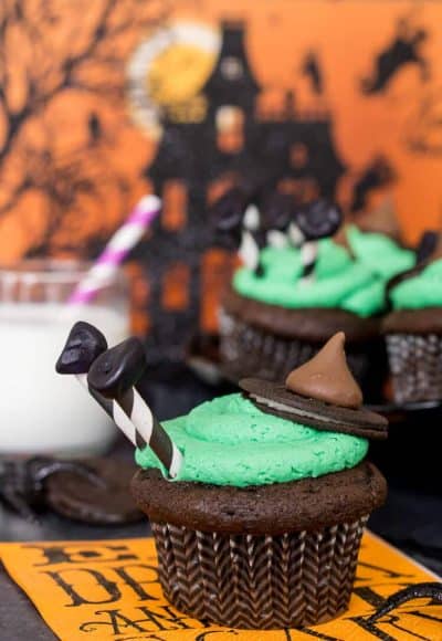 These Melted Witch Cupcakes are fun, cute, and delicious! They're easy to build and the perfect way to bring the Halloween spirit to life at your party!