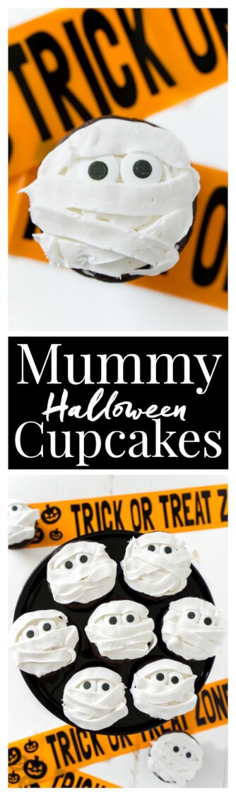 These spooky, sweet Mummy Halloween Cupcakes are the perfect addition to any Halloween celebration, whether it be a killer costume party or a scary movie marathon at home. via @sugarandsoulco
