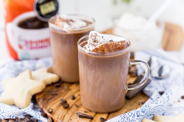 This Hot Chocolate Coffee is an indulgent blend of thick and creamy hot chocolate and bold hot dark roast coffee. The perfect brunch or dessert beverage for the holidays!