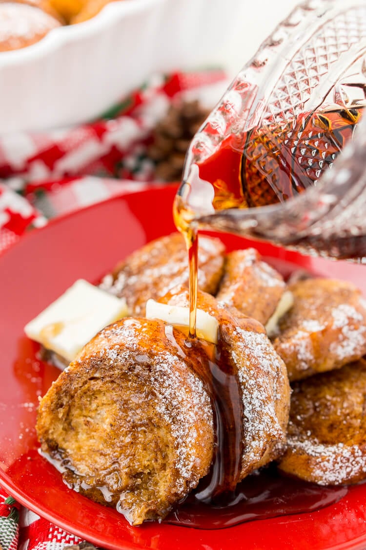 This Gingerbread French Toast Bake Casserole is the perfect way to kick off a snowy holiday morning, or any morning for that matter! It's easy to make and bursting with the sweet and spicy flavors of gingerbread and you can prep it the night before if you'd like!