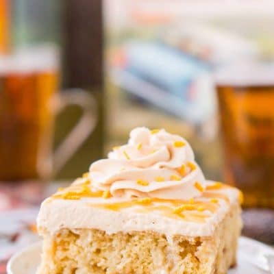 This Harry Potter Butterbeer Poke Cake is a magical, sweet, and comforting dessert every witch, wizard, and muggle will love!