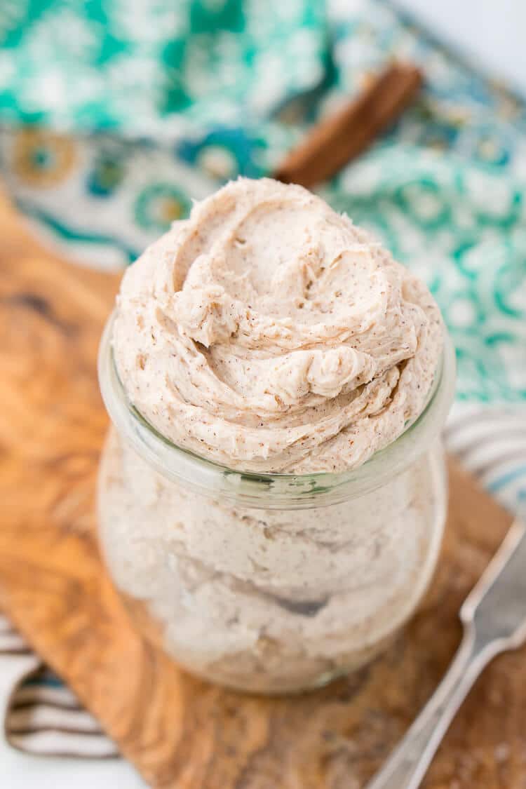 This Homemade Cinnamon Butter is bound to be a holiday table staple. Made in minutes in your stand mixer or blender, you can whip up this delicious, creamy, and spicy butter that's perfect for spreading on dinner rolls, toast, and sweet potatoes! And don't forget to brag that you made it!