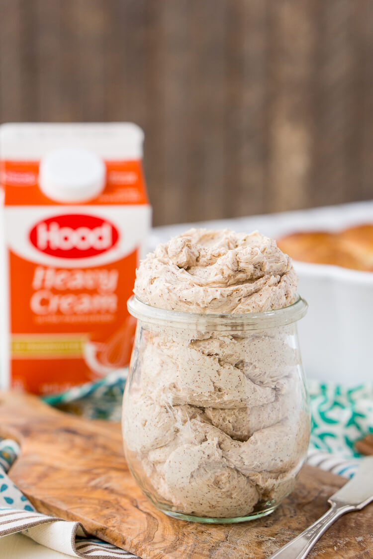 This Homemade Cinnamon Butter is bound to be a holiday table staple. Made in minutes in your stand mixer or blender, you can whip up this delicious, creamy, and spicy butter that's perfect for spreading on dinner rolls, toast, and sweet potatoes! And don't forget to brag that you made it!