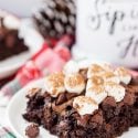 With this Hot Chocolate Dump Cake, there's no need to decide between hot cocoa and chocolate cake – you can have both! An easy holiday dessert made with just six ingredients!