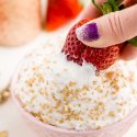 3-Ingredient Champagne Cake Dip is an easy no-bake dessert to whip together for New Year's Eve, Valentine's Day, or bridal showers. Perfect for dipping strawberries, graham crackers, and pretzels!